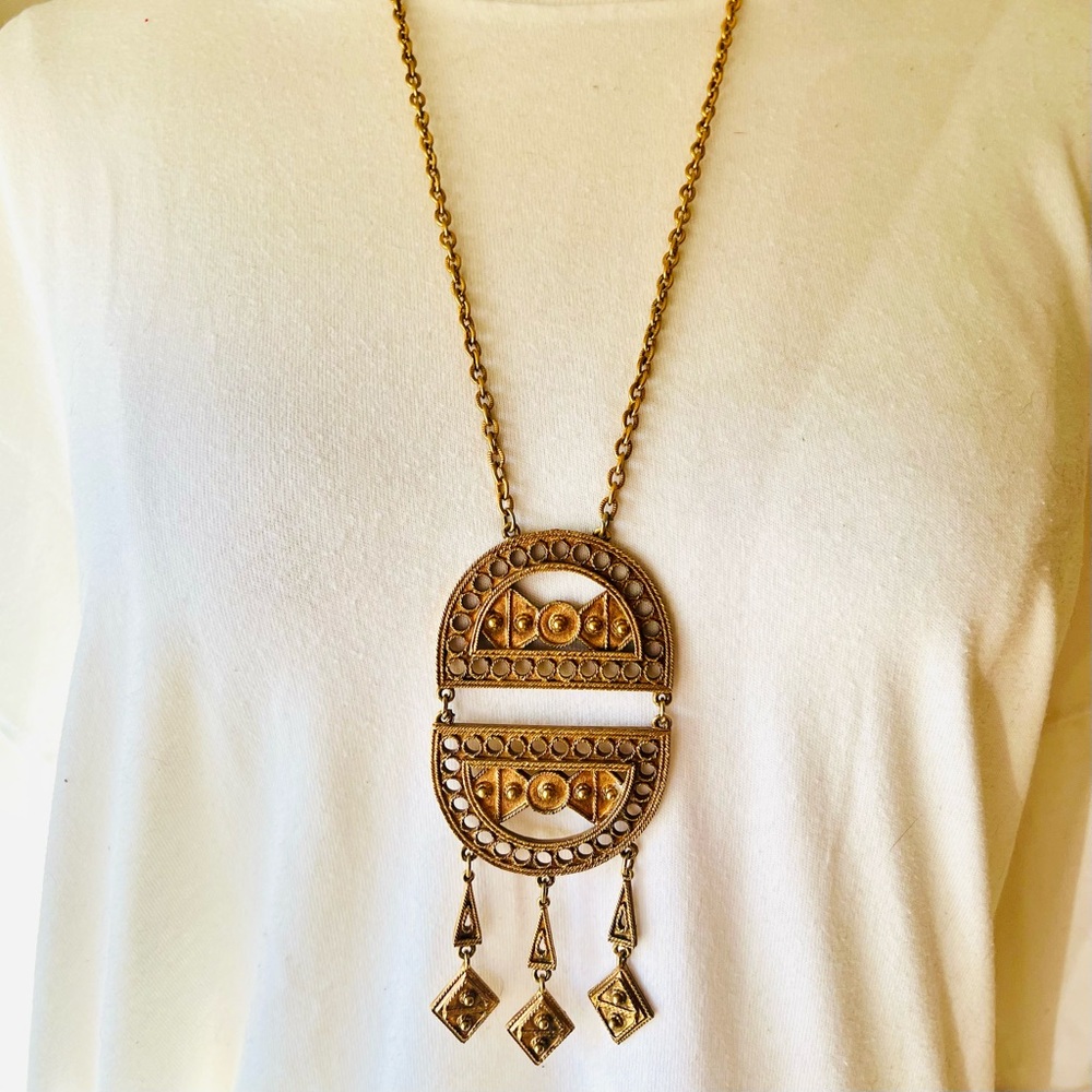 Rare Coro Etruscan Revival Necklace.